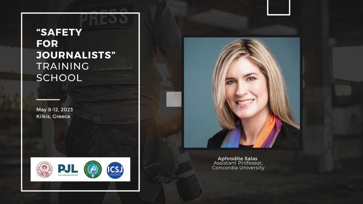 ipjlab's tweet photo. 📌 Meet the speakers of the "Safety for Journalists - Training School"   

𝑨𝒑𝒉𝒓𝒐𝒅𝒊𝒕𝒆 𝑺𝒂𝒍𝒂𝒔, Assistant Professor, Concordia University.

Apply now: https://t.co/t4jIknVGaS

 #sfj #safetyofjournalists #warzones #pjl #auth #mpsotc https://t.co/97b0Fr54OF