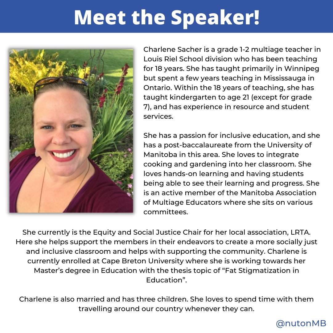 teachnutrMB's tweet photo. We are SO excited about this one! 🤩Join our free webinar titled: 'The Battle Against Fat Bodies: A Teacher Shares her Personal Experience' Register here: https://t.co/Q3g5KWLEdY https://t.co/vu4aK0W6Hy