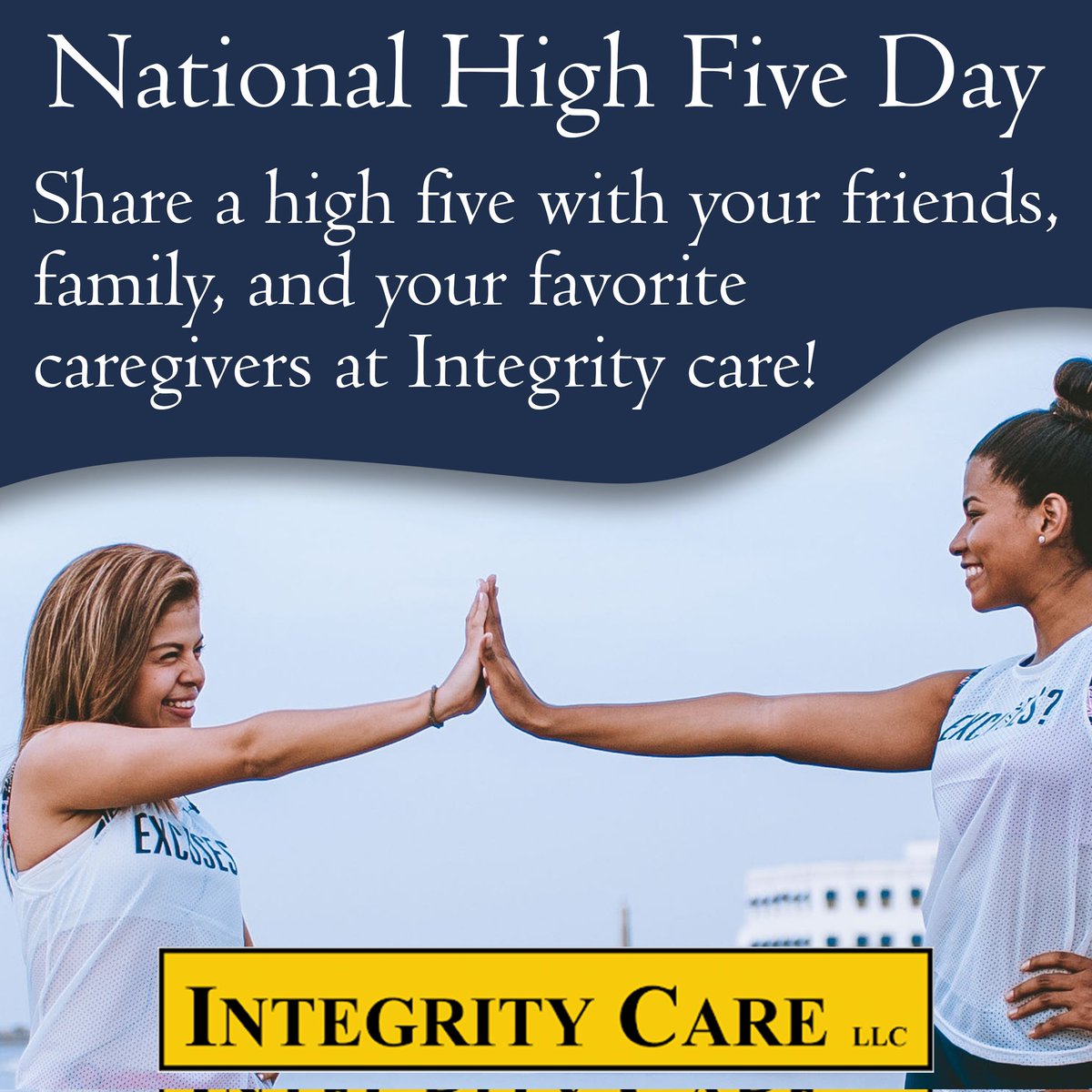 INTEGRITYCAREWL's tweet photo. Its National High Five Day! Celebrate by giving everyone you meet a high five!
.
Contact Integrity Care LLC today to get started with our talented caregivers!
#IntegrityCareLLC #inhomecare #caregiver #eldercare #lafayette #indiana #westlafayette #purdue https://t.co/dM6bo3YiPK