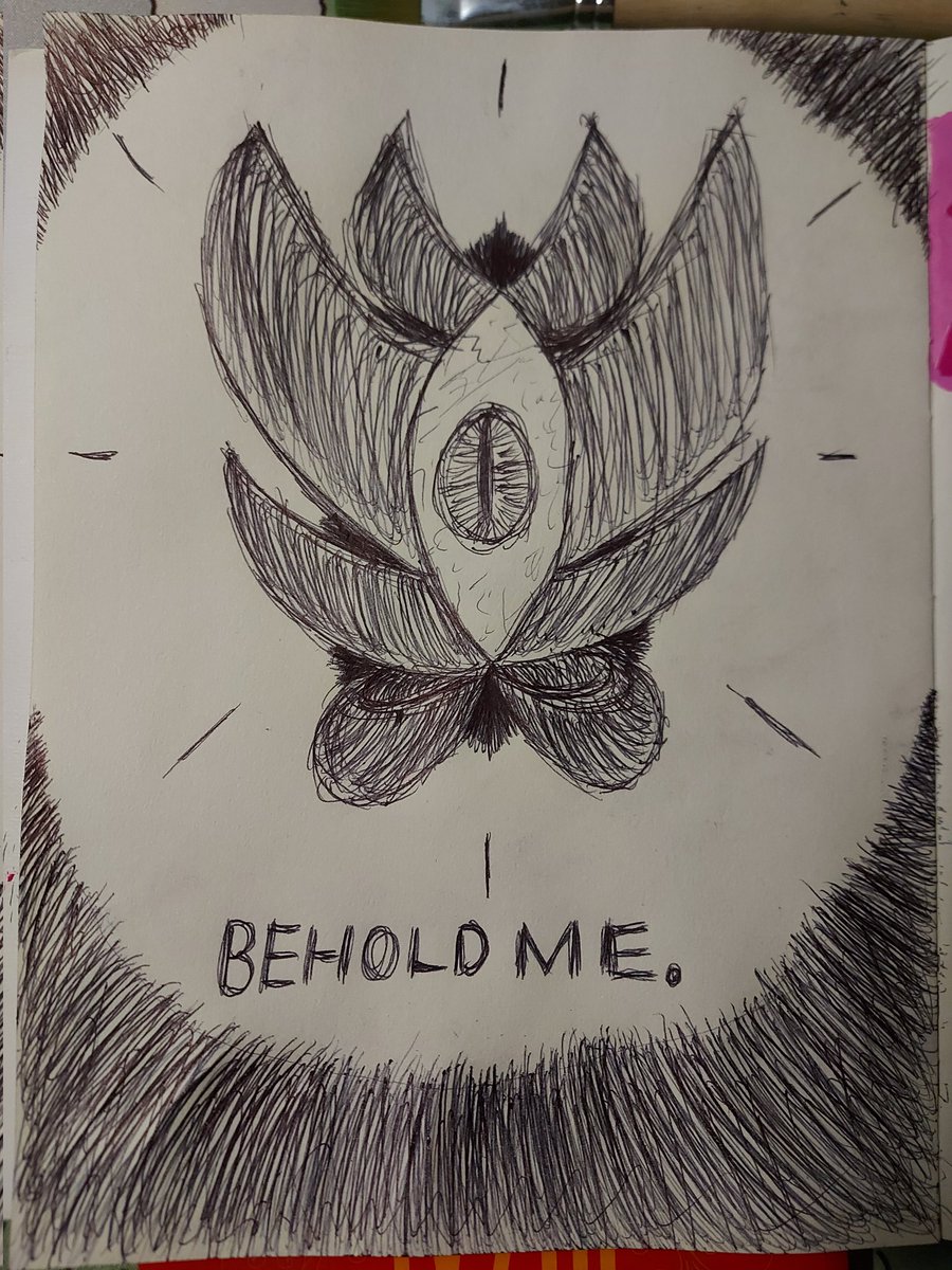 ScreamInfernal's tweet photo. So i added the border

Fun fact, i only used one pen for the eye-- had to bust out another one for the border

Honestly? For something that just possessed my hand when i started drawing an eye? I think this fucks https://t.co/lv360Y9fXe