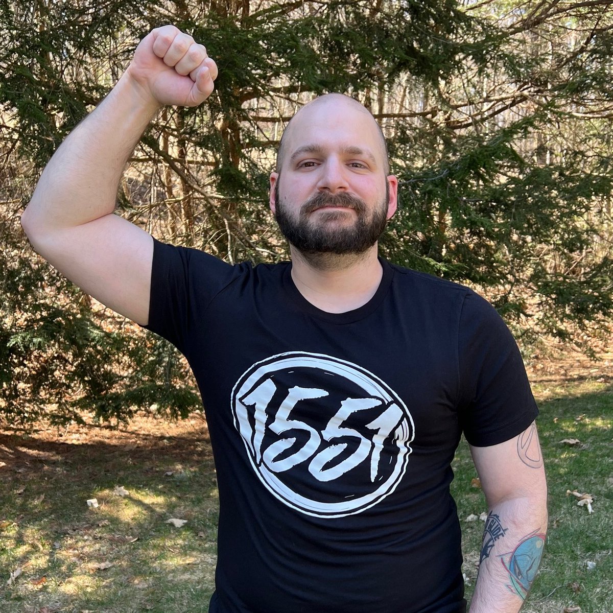 JeremyNDooley's tweet photo. Merch is finally here! You can head to https://t.co/Ta1GYtfiMT to pick up any or all of these 4 shirts! Whether you want to represent Dooley Noted, rock on with 1551,  keep it classy with Noted, or sport my 5 cats with the Campfire Cats, there's something for you! Thank you! 💜🧡 https://t.co/TQwpGgNlAk
