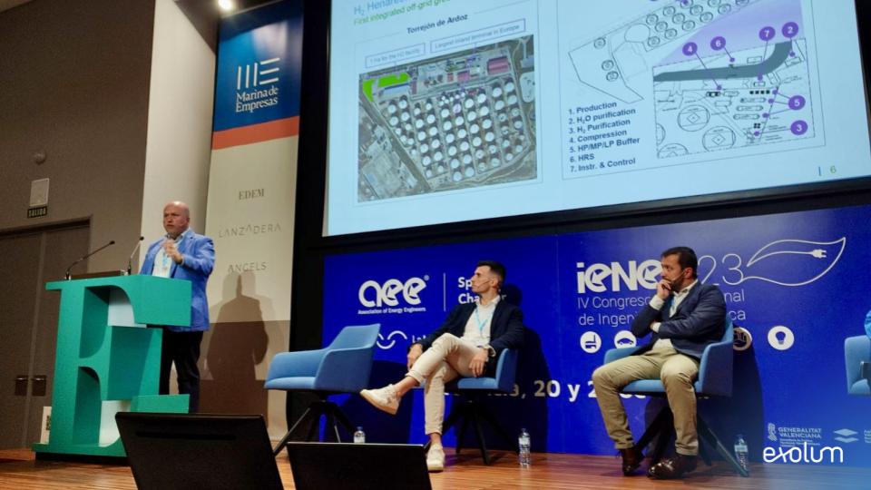Exolum Group (@exolumgroup) on Twitter photo Participamos en el #IENER23 de Valencia de <a href="/aeespain/">AEE Spain Chapter</a> presentando la primera planta integrada de producción y expedición de hidrógeno verde para movilidad que estamos construyendo en la Comunidad de Madrid, Hydrogen Henares. #SomosExolum Participamos en el #IENER23 de Valencia de <a href="/aeespain/">AEE Spain Chapter</a> presentando la primera planta integrada de producción y expedición de hidrógeno verde para movilidad que estamos construyendo en la Comunidad de Madrid, Hydrogen Henares. #SomosExolum