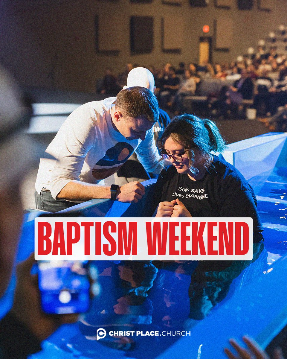 cplacechurch's tweet photo. Take the next step in your faith journey in Christ! 

Sign up for our Baptism Weekend and experience a closeness with Jesus. You will never be the same again!

See you soon!

#JesusChrist #ChristPlace #AllForChrist #Baptism #WaterBaptism #BaptismWeekend https://t.co/qyN9Nj561c