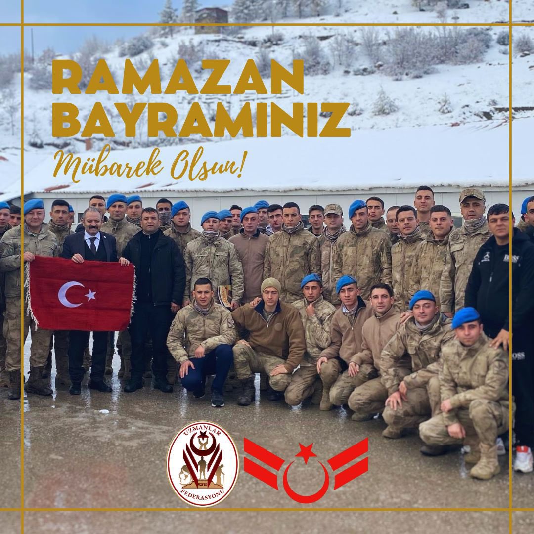 Şehit Ailelerimiz ,Gazilerimiz ve Aileleri başta olmak üzere
Türk Silahlı Kuvvetlerinin kahramanları aileleri,
Yiğit Camiamız ,
Asil Milletimizin Ramazan bayramını kutlarım.
Nice bayramları huzur mutluluk sağlıkla bir arada kutlamak dileklerimle Baki Selam gönderiyorum🇹🇷