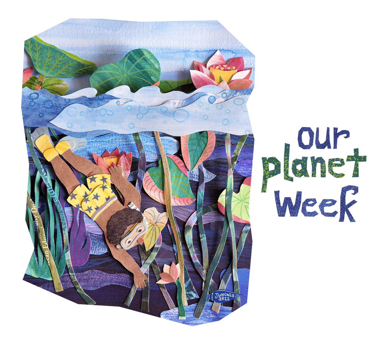 Who else is joining #OurPlanetWeek for #EarthDay2023? 🌎 I got too busy in the recent days so I won't be joining the full week. But I will definitely participate whenever I can! ♻️🌿💚🌊 #kidlit #illustrator #earthday #EarthDayEveryDay #illuatration #paperart