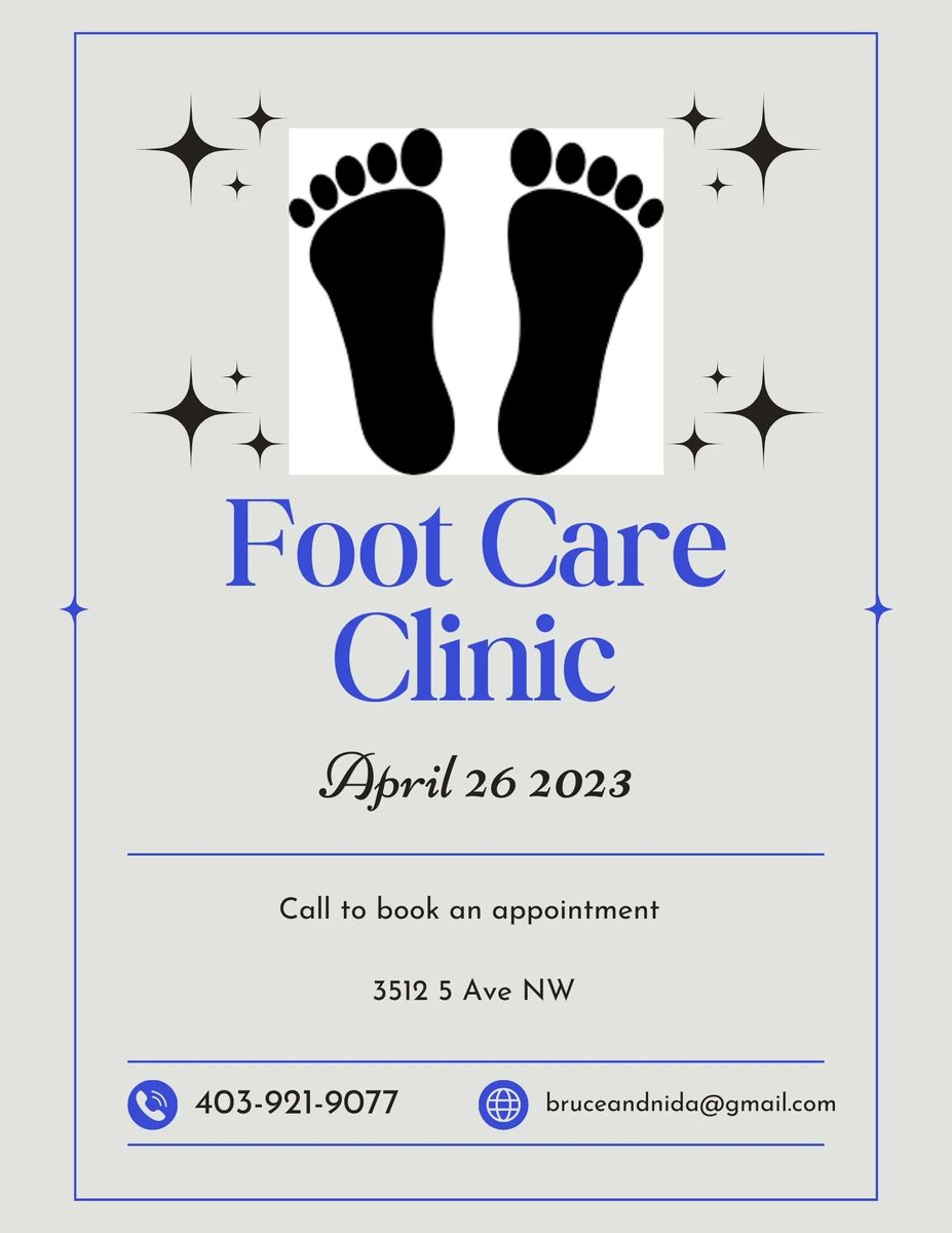 PDNiftyFifties's tweet photo. Book your appointment with Nida for your monthly foot care. #parkdaleniftyfifties #seniors #seniorsassociation https://t.co/cdXjtN9QTl