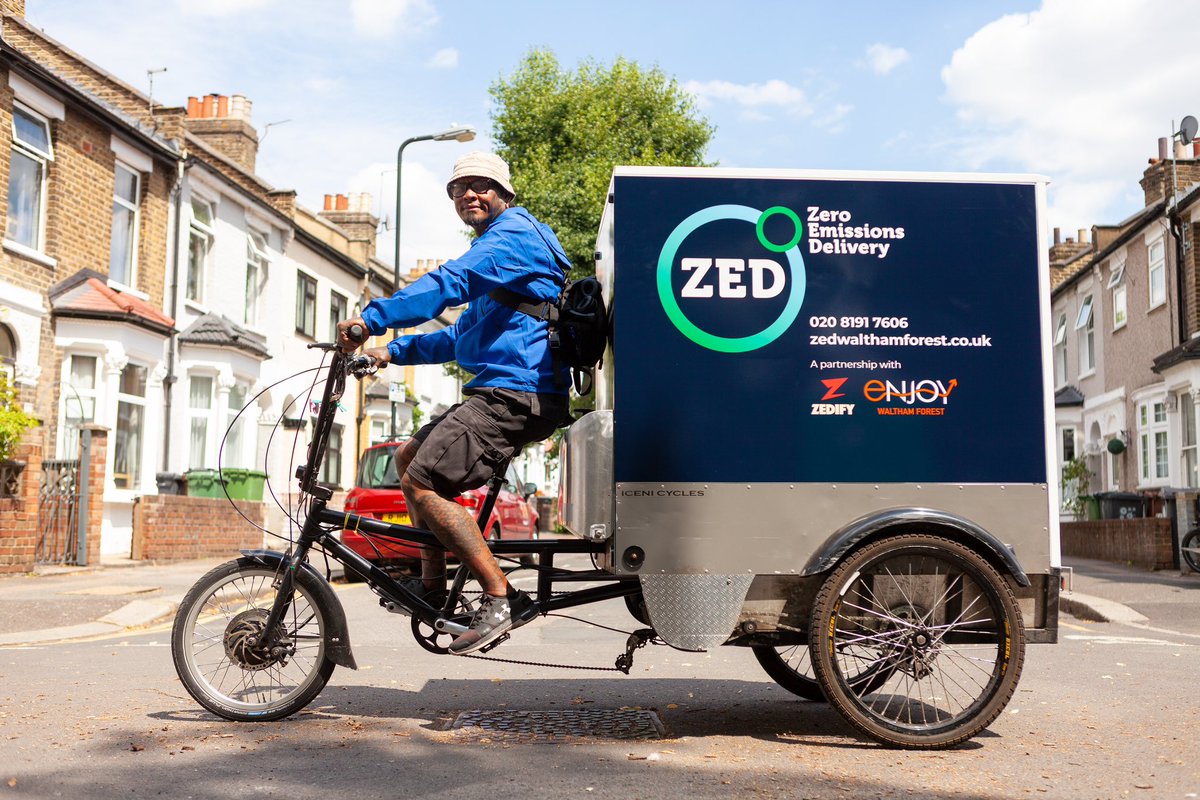 1/ @wfcouncil helped set up & support @zedlbwf, with the support of @MayorofLondon @TfL in 2017. Its been going from strength to strength ever since! In ‘22 they made 103,365 deliveries, travelled 84,522 miles, & saved an estimated 33 tonnes in CO2 emissions! #CargoBikesRock!