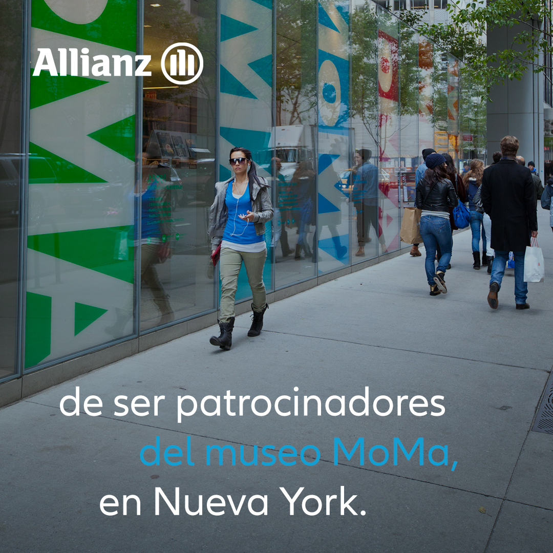 En Allianz nos acercamos al arte, por eso impulsamos esta disciplina y apoyamos diferentes espacios como el Museo de Arte Moderno MoMa, en Nueva York.

#AcércateAQuienTeHaceSentirSeguro #ContigoParaLoQueVenga #SegurosAllianz #ProtégeteConAllianz