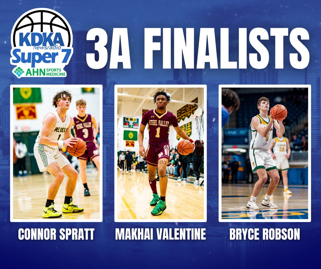 Who is your #KDKASuper7 pick in 3A⁉️

Seton LaSalle’s Connor Spratt
Steel Valley’s Makhai Valentine
Deer Lakes’ Bryce Robson

Vote ➡️: audacy.com/kdkaradio/spor…

#KDKAHoops #GoNextLevel #WPIAL
