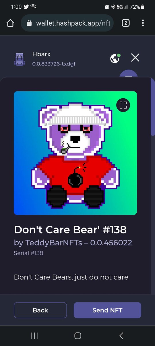 <a href="/TeddybarNFTs/">TeddyBarNFTS.hbar</a> 2nd Just to be sure. ✌️