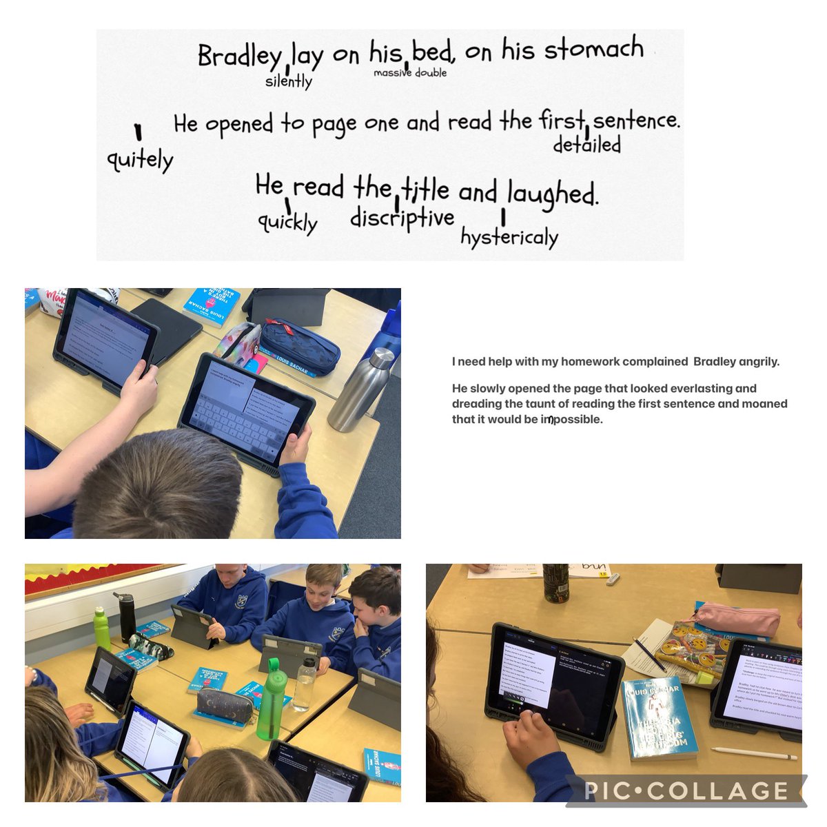 DeanburnPS_P3's tweet image. Even better if . . . today we took some sentences from our class novel and tried to improve them by adding interesting openers, adverbs, adjectives and connectives - all the while trying to keep the same meaning and tone! #uplevel #classnovel #read #write #sentence #word #text