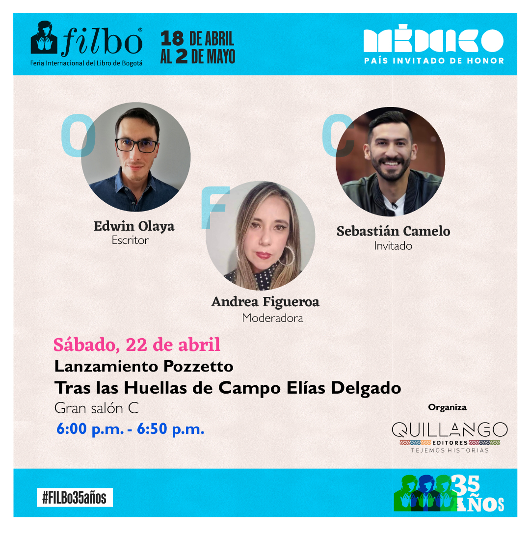 QEditores's tweet photo. 🚀📚 Lanzamiento de "Pozzetto, tras las Huellas de Campo Elías Delgado" 🕵️‍♂️🔍 ¡No te pierdas este fascinante encuentro sobre el homicidio como narrativa en búsqueda de identidad! 💥🔎

🎤🧠 Participan expertos en perfilación criminal, psicología y criminología.🌟🗣️ #FILBo35años https://t.co/cz7UZP9d2A