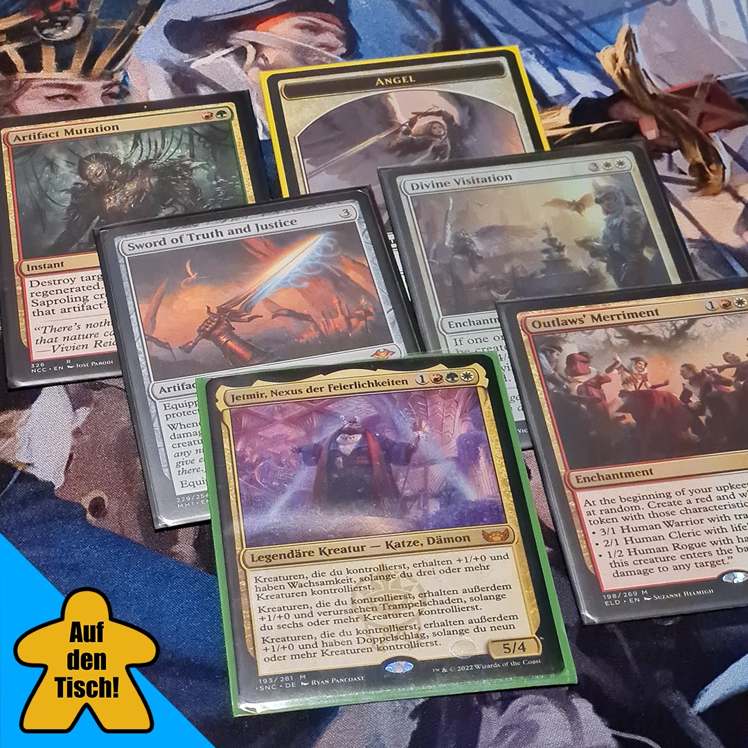 aufdentisch1's tweet photo. Manchmal kommt einfach alles zusammen. Mit Outlaws Merriment einen sicheren #Token-Generator ausspielen, daraus mit Devine Visitation beständig neue Engel bekommen, mit Artifact Mutation gleich noch einen ganzen Haufen... [1/2]
#aufdentisch #mtg #magic #magicthegathering #jetmir https://t.co/EIbgmeSIGr