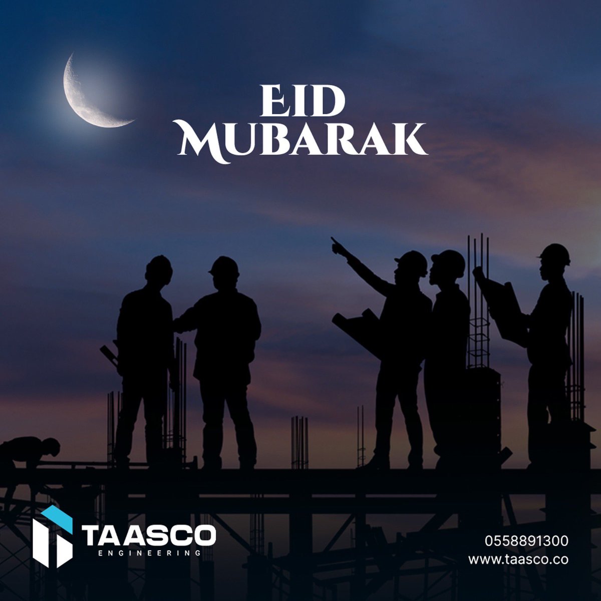 taasco's tweet photo. On this auspicious occasion of Eid, let's pay gratitude to the divine light for all the wonderful things in our lives. Eid Mubarak!

#taasco #Eid #eidmubarak #saudi #saudiarabia #construction #concreteworks #floorwork #structuralwork https://t.co/zml5igBXvC
