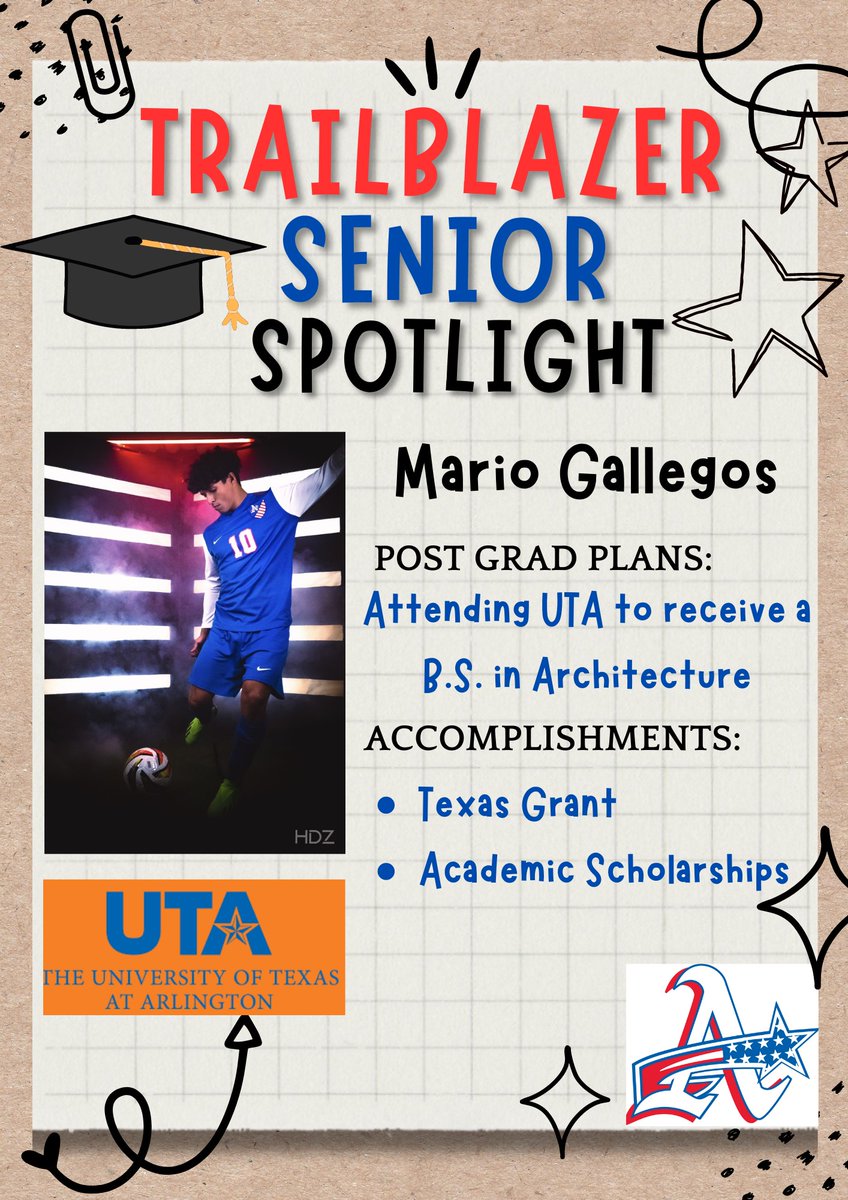 Senior Spotlight for our amazing Trailblazers!!! 💙❤️🥳 We are so proud of all your accomplishments!!! 🧑‍🎓👩‍🎓 #TeamSISD <a href="/Americas_HS/">Nancy Torres</a>
