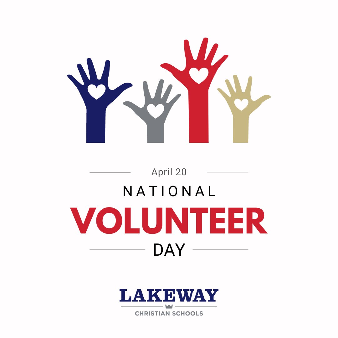 Cornerstonecubs's tweet photo. Thank you to all the many parent and community volunteers that serve the students of Lakeway Christian Schools. We are so thankful for your daily efforts! #VolunteerDay #LCA #CCA https://t.co/O54O7ANBvw