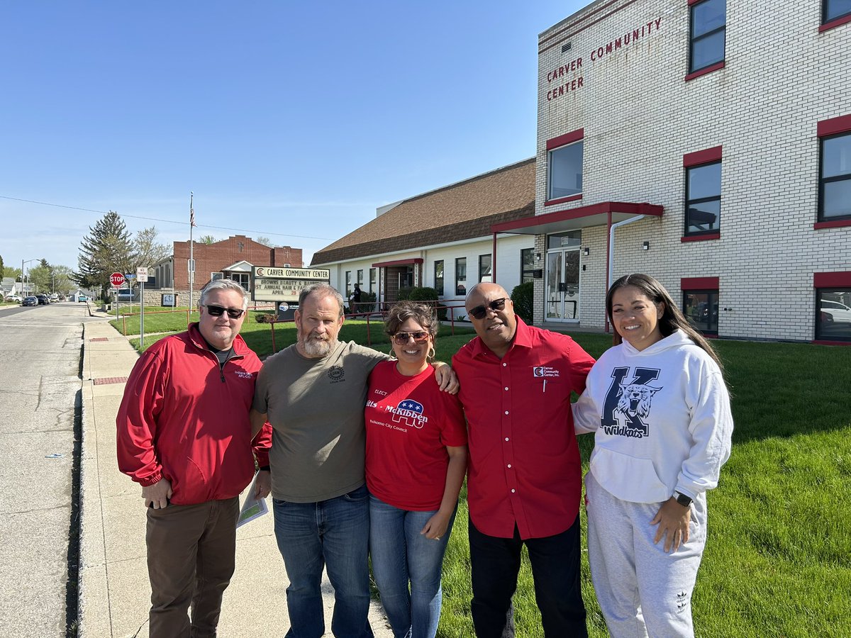 The team was on the road again yesterday in Kokomo, hitting union member doors for #pathtopower candidate Kara Kitts-McKibben!