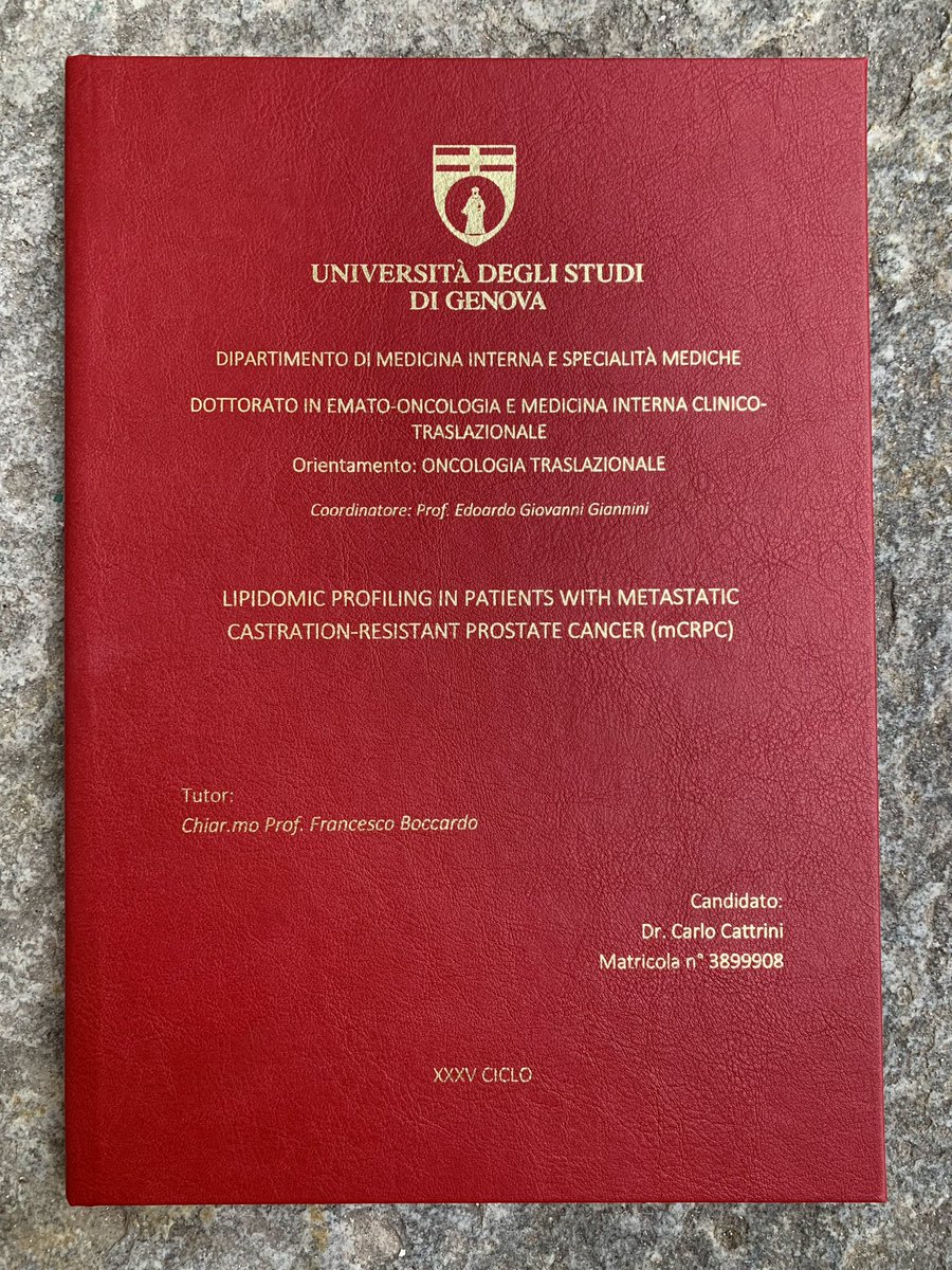 CCattrini's tweet photo. PhD in Translational Oncology 🎉 @UniGenova https://t.co/lw1QMr8ES5