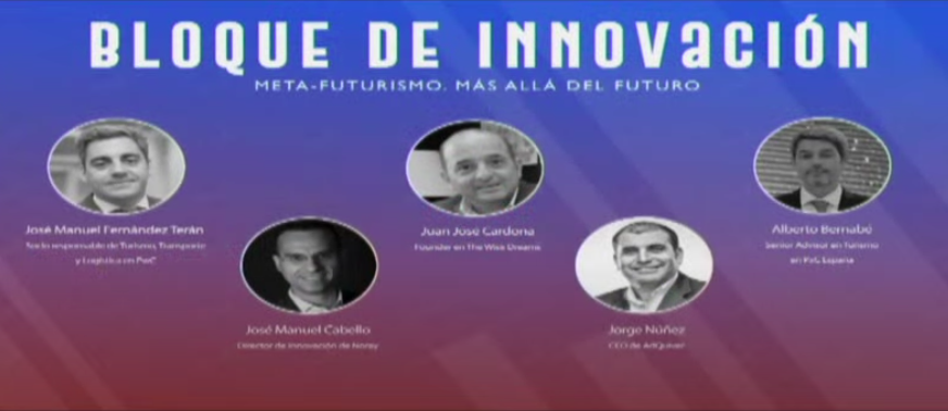noraysoftware's tweet photo. 🗣️ Llegó la hora de hablar de innovación en el debate “Meta-futurismo: más allá del futuro”:

José Manuel Fernández, @PwC_Spain
Juan José Cardona, The Wise Dreams
José Manuel Cabello, @noraysoftware
Jorge Núñez, @AdQuiver
Alberto Bernabé, @PwC_Spain

#Futurismo2023 #EventosNoray https://t.co/f59Su71W5n