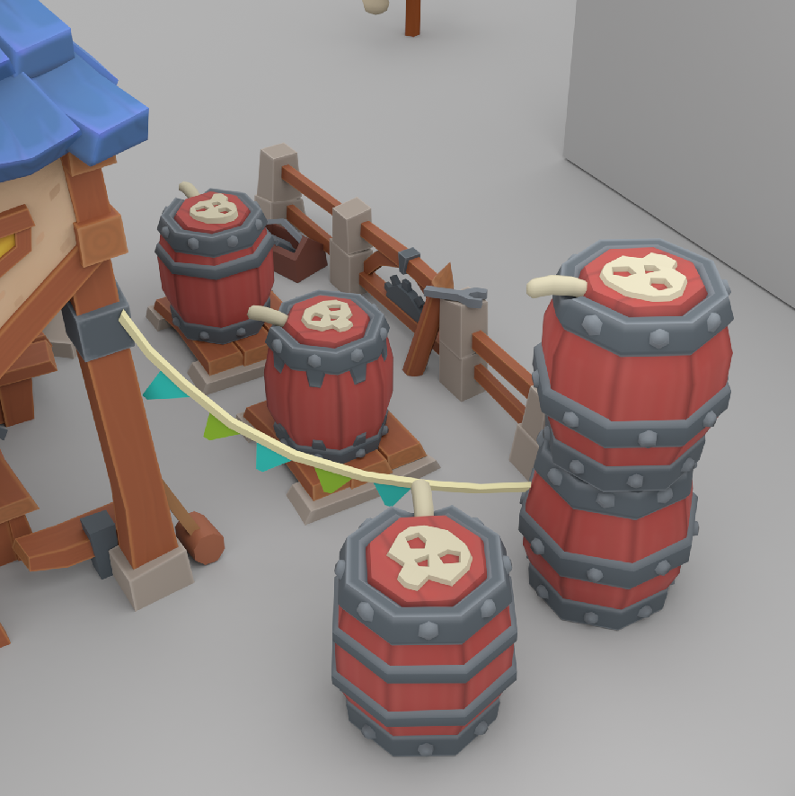 Boombarrel 

#becastled #lowpoly #indiedev