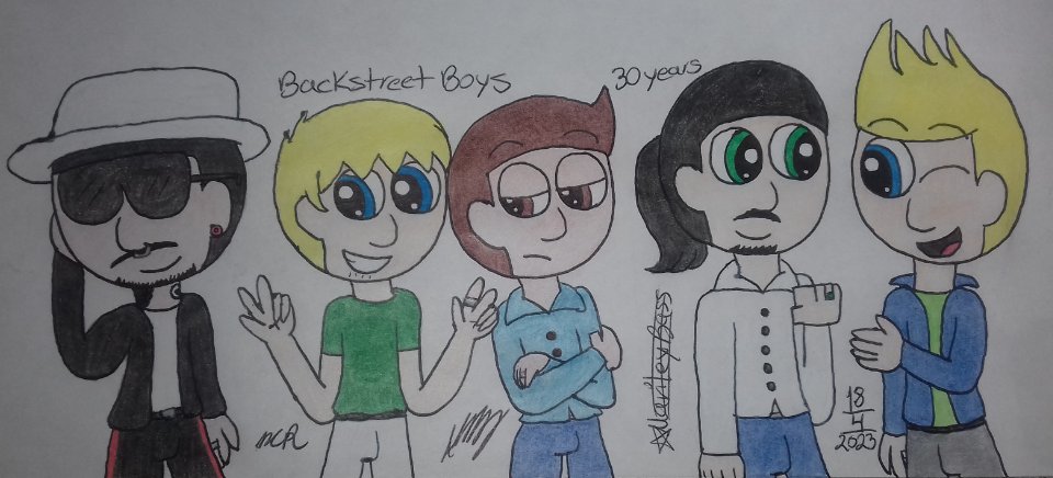 MCRichardson27's tweet photo. Les comparto un dibujo de los 5 integrantes de los Backstreet Boys, ya que es su trigésimo aniversario como grupo.

#backstreetboys #ajmclean #brianlittrell #howiedorough #kevinrichardson #nickcarter #BSB30 #30YearsOfBSB #drawing https://t.co/celqsK0vdp