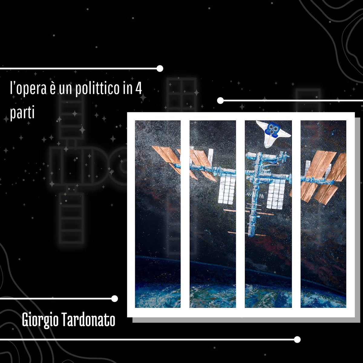 StudioTablinum's tweet photo. 👉🏻to understand the
#GiorgioTardonato artistic periods are better you need to know the scientific world...✅
it's not easy🧐 but very inspiring🧠
#giorgiotardonato
#infinitopresente
#tablinumculturalmanagement
#artfolder
#astronomicalart
#artcollector https://t.co/faB6OSGrwo