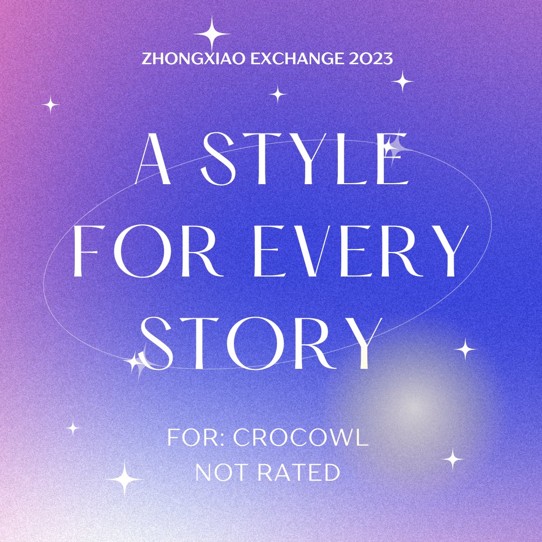 zxexchange's tweet photo. ✨ A Style for Every Story for @crocowl_jpg 

✨ Not Rated | Modern AU

✨ https://t.co/vbodWUomYS https://t.co/wkSCJ2qc6E