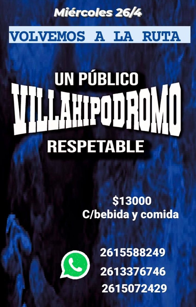 Vhipdromo's tweet photo. Volvemos a la ruta 🚌
Reservá tu lugar..!
🇺🇳VILLA HIPÓDROMO🇺🇳 https://t.co/lNf1AQBOtP