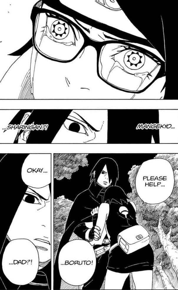 Legado de Konoha on X: Para despertar o Sharingan é preciso uma emoção  muito forte, no caso de Sarada Uchiha, o motivo foi a expectativa de rever  seu pai, Sasuke, depois de