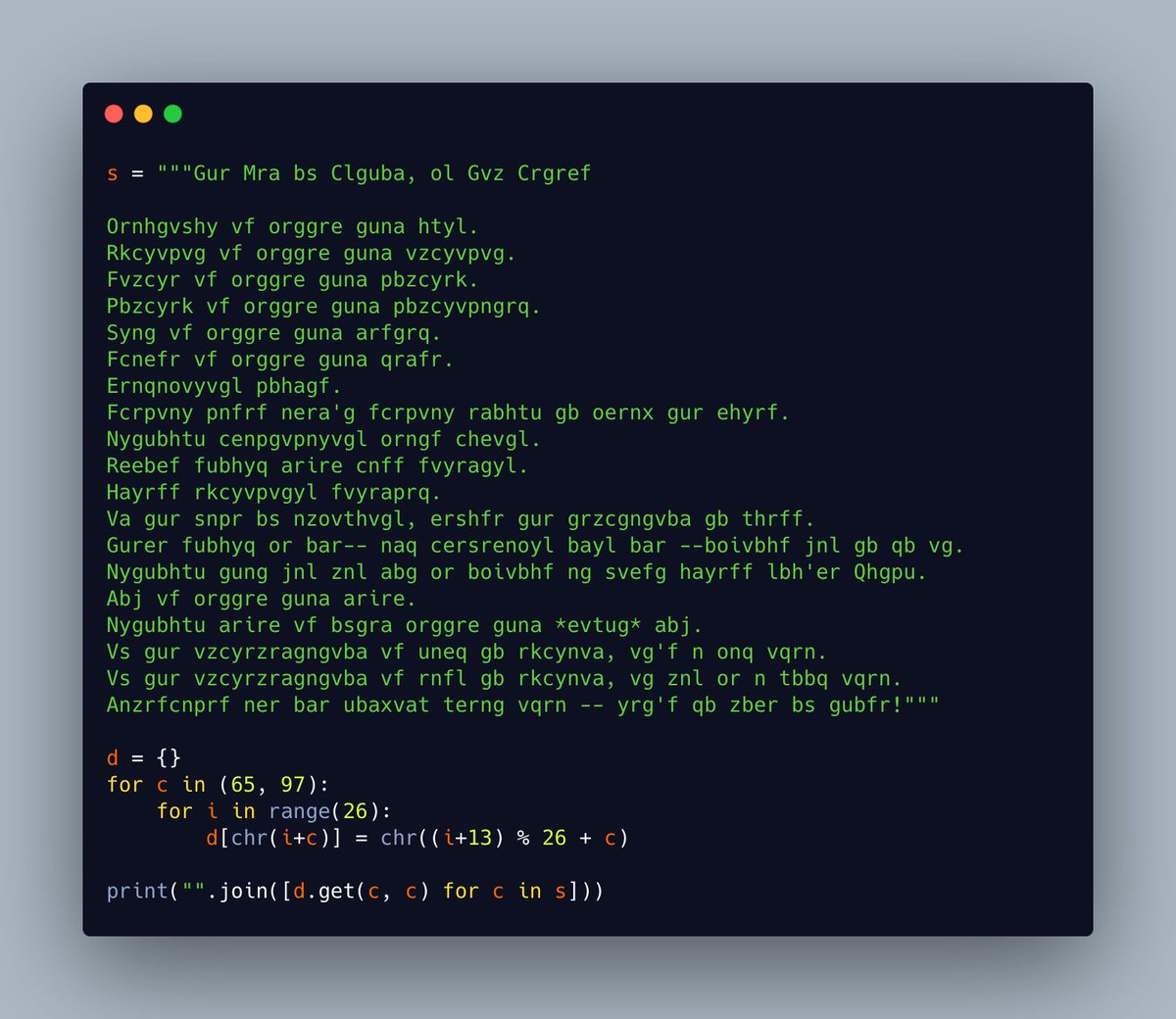 driscollis's tweet image. 🥚2️⃣ - What you might not know is that Zen of Python's source is really interesting too:
github.com/python/cpython…