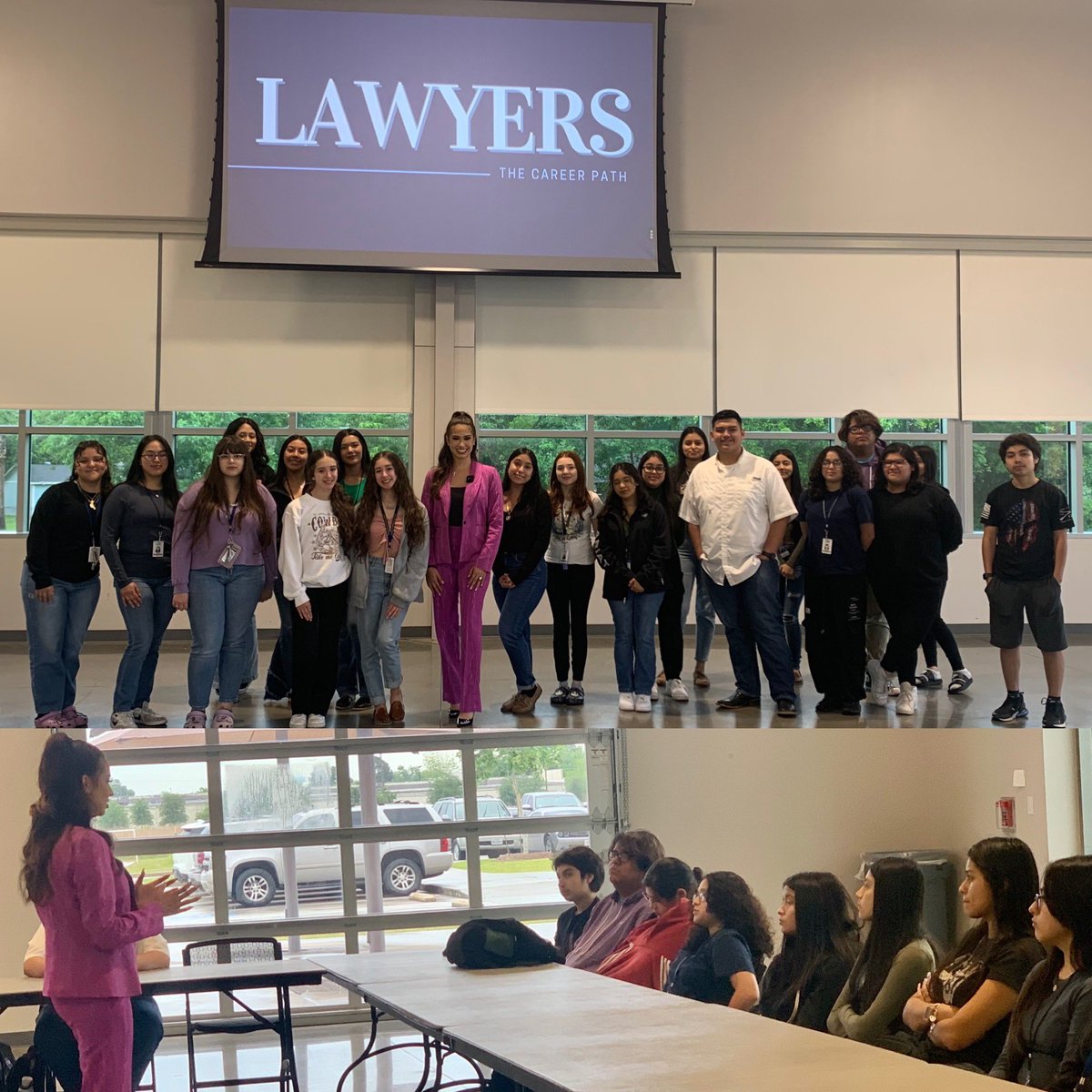 AvalosPTECH's tweet photo. We are so grateful to @LaAbogadaBianca for volunteering to speak to our 10th graders in Paralegal Studies. Attorney Calderon de Lachica made a genuine connection with all of the students. They walked away feeling inspired, proud, and motivated! #MeaningfulLearningConnections https://t.co/LAznwohjsR