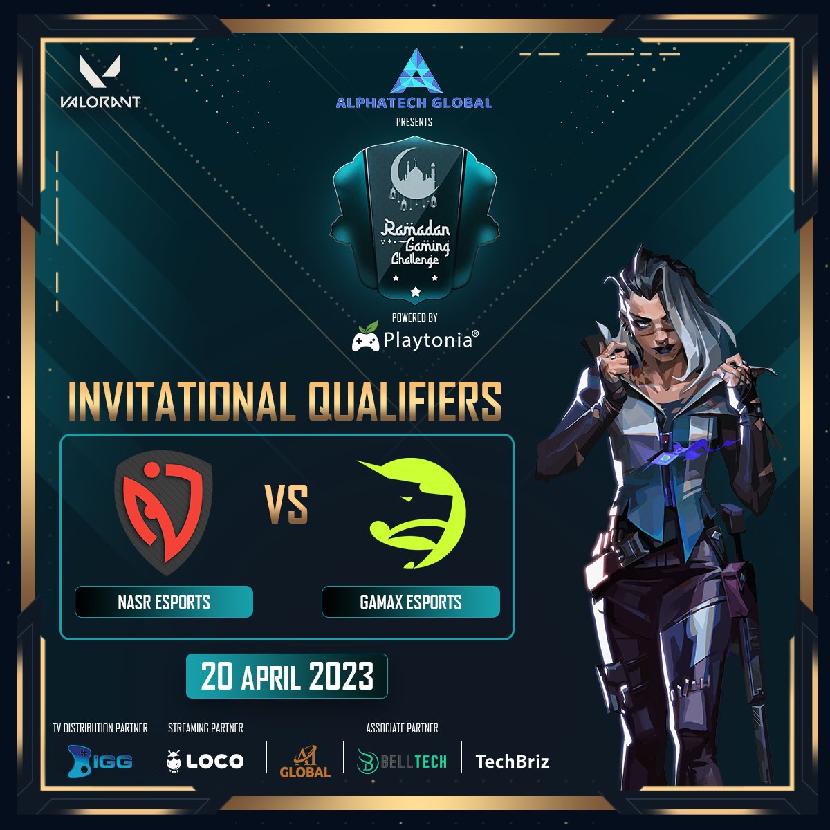 Playtonia_ME's tweet photo. Catch Live action today on Loco & YouTube!
Nasr Esports vs Gamax Esports
At 10:00 PM KSA
Check https://t.co/HxN5ZEmpE7 for more details
#RGC #Valorant #RamadanChallenge #Playtonia #Loco #AlphatechGlobal #TechBriz #BellTech #A1Global https://t.co/JIrwb2e2SV