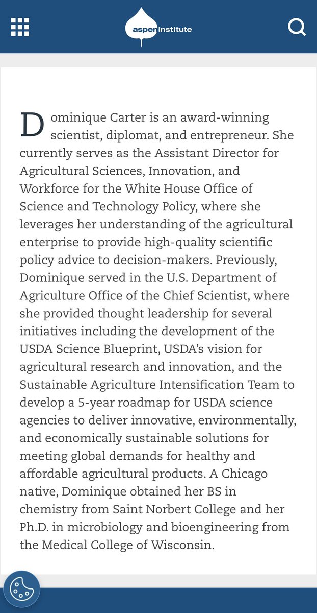 DrDomCarter's tweet photo. Honored to be selected to join the 2023 cohort of the Aspen Institute Food Leaders Fellowship! 
-
This fellowship unites the country’s most promising early-stage food system leaders to ignite personal transformation, cross-sector collaboration, and scalable change. 1/3 https://t.co/2qZ9JyizCP
