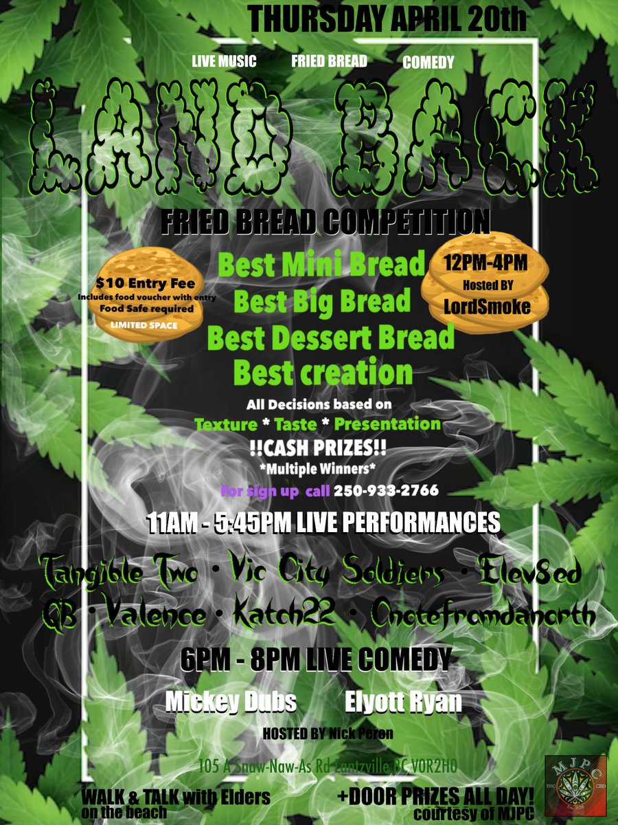 JazzMillz_VCS's tweet photo. Happy 420! The @ViccityS will be performing at this event in #NanooseBayBC today! Gonna be a wild show! #IndigenousPeoples #NanaimoBC #VancouverIsland #VCS #JazzMillz #WMJ #VicCitySoldiers #RapShow #fypシ https://t.co/Mk6CZIMDE8