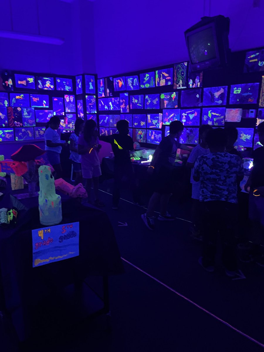 Amazing at the Bioluminescence Art Gallery today. Awesome job Ms. Potts!!!