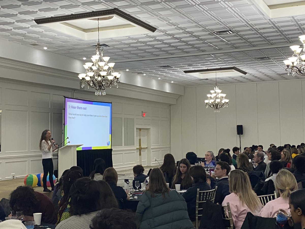 TCDSB_MH_Chief's tweet image. Shared mental health tips about how to help a friend at Safe School Symposium with 5 golden rules: Say what you see; Show you care; Hear them out; Know your role; Connect with help from a caring adult if needed. #tcdsbMHAW2023 ⁦@TCDSB⁩ ⁦@TCDSB_MH_Lead⁩