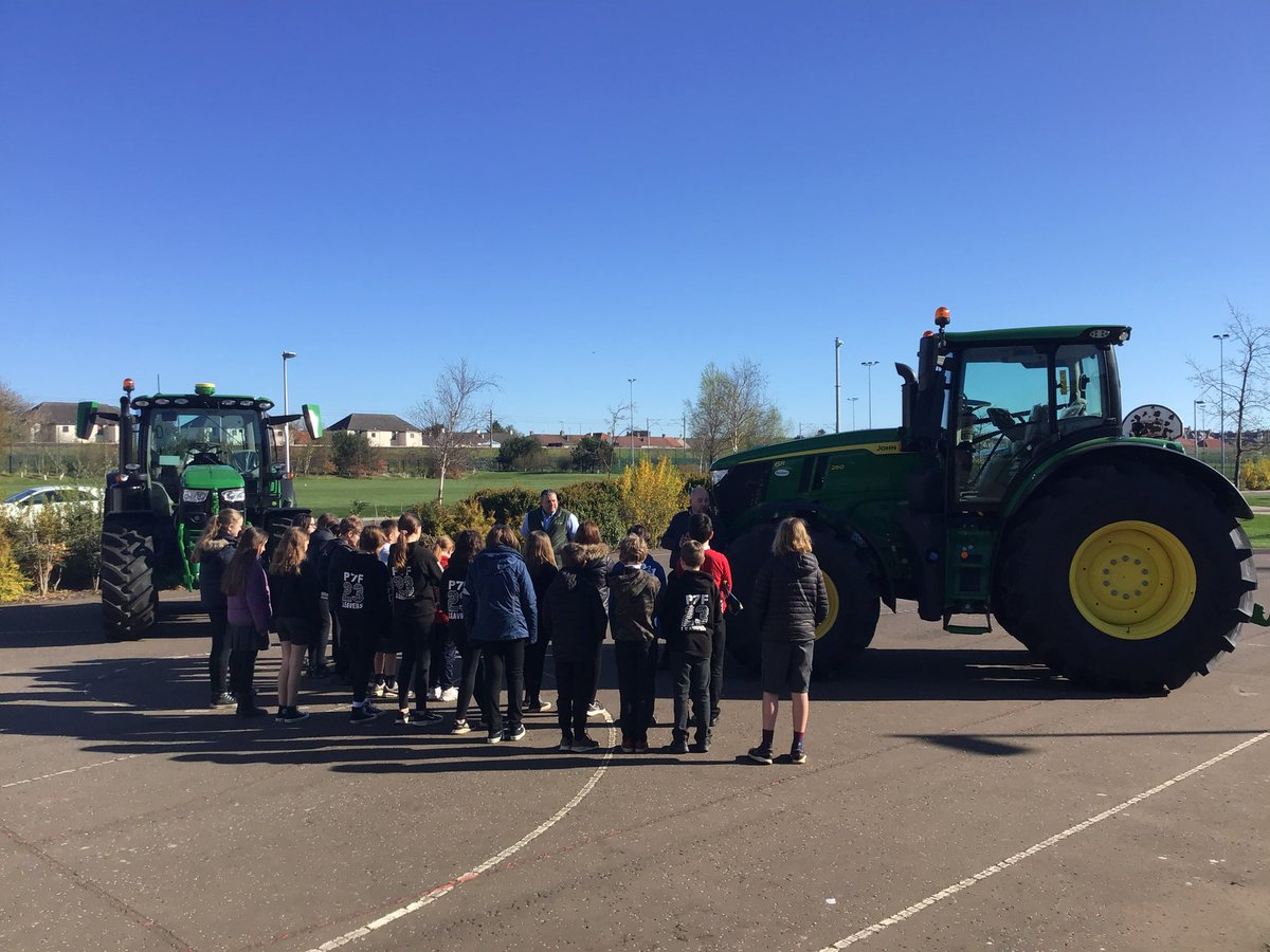 P7Dunbar's tweet photo. A big shoutout to Will &amp; Jamie from @Sherriffgroup (Haddington Depo) for coming down to DPS today to talk to our P7’s as part of World of Work week. The pupils heard all about some of the available positions within the company - specifically with technology and sales🚜 #DPSWOW23 https://t.co/lnGbepwFrh