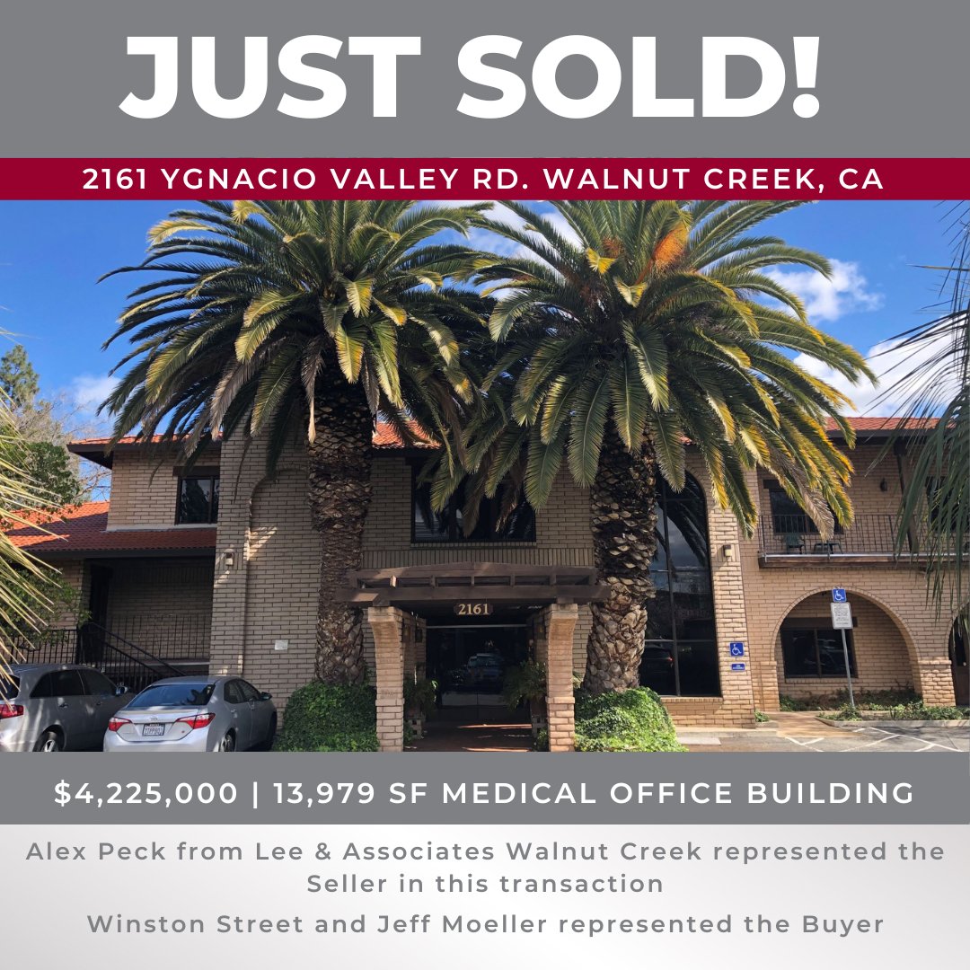 LeeAssocEastBay's tweet photo. 13,979 SF medical office building just sold in Walnut Creek! For more information on this sale or to discuss the current market please feel free to reach out! #CRE #sold #justsold #leeoakland #leewalnutcreek #leesf #walnutcreek https://t.co/2XtsGBjQXL