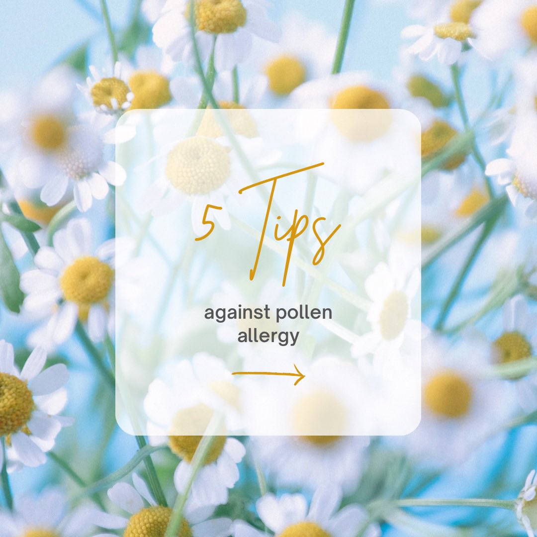1. Check pollen count 
2. Keep indoor air clean 
3. Local honey 
4. Quercetin
5. Vitamin C