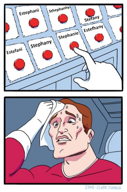 elfakepost's tweet photo. Cuando me toca escribir el nombre Stephanie https://t.co/prqii5SF0g