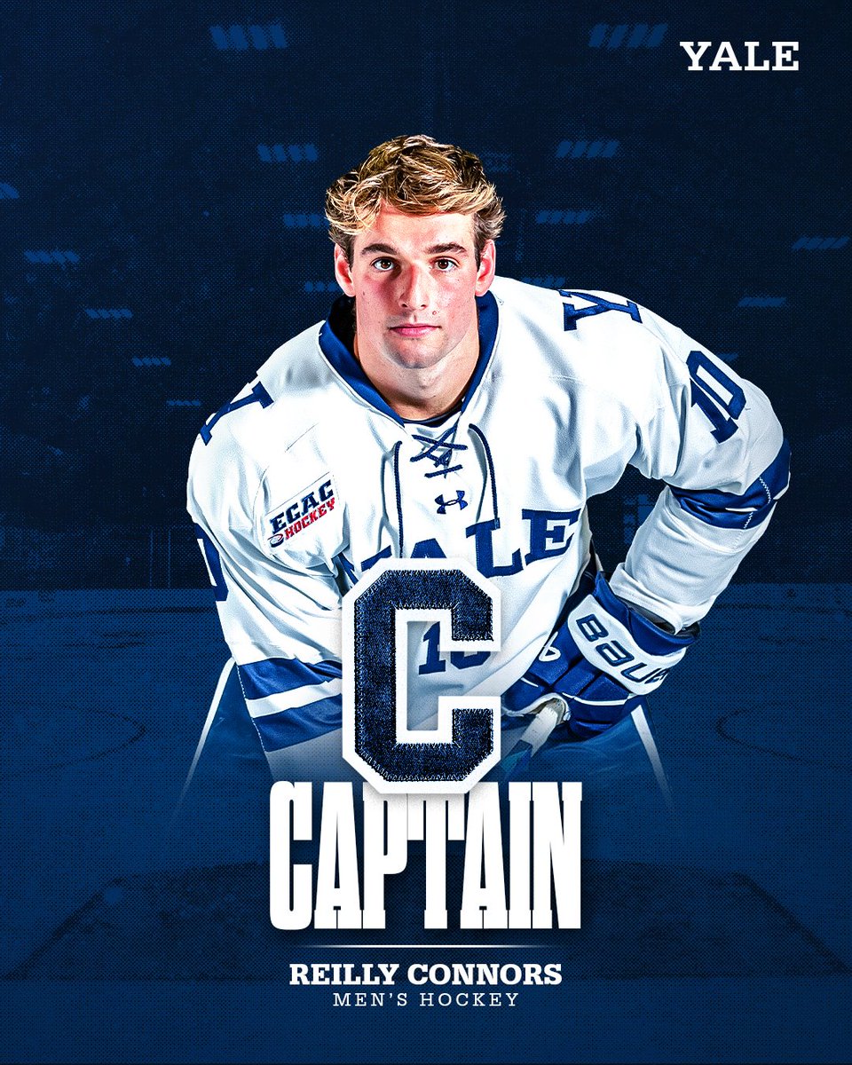 YaleMHockey's tweet photo. Connors Tabbed Captain for 2023-24 Season

#ThisIsYale | 📰 https://t.co/Bf62ztC3he https://t.co/4GyUTpaMD3