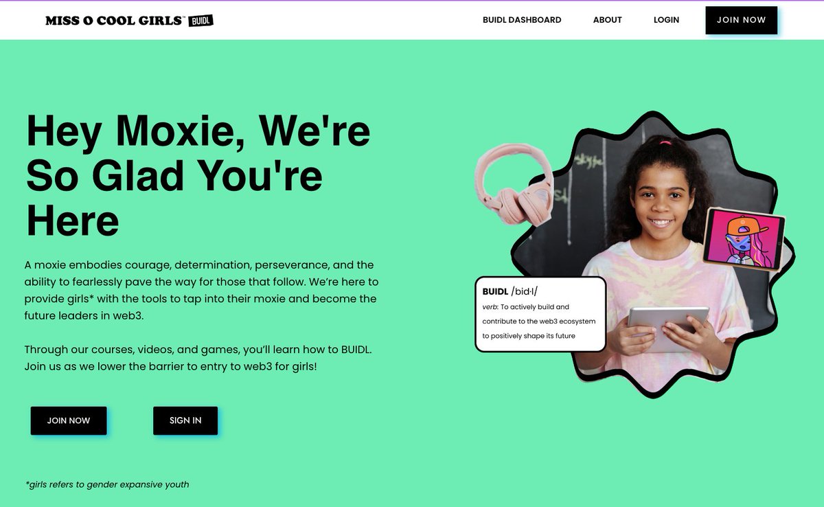 joinmoxies's tweet photo. GM Moxies! Looking for a place to send your daughter, niece, friends, etc to learn about all things Web3?? 

Send them to our BUIDL Web3 Education Hub for the comprehensive educational content they need to become the next gen of builders &amp; creators!💪💪
https://t.co/xWtC8UxxHx https://t.co/o86W2YWyqY
