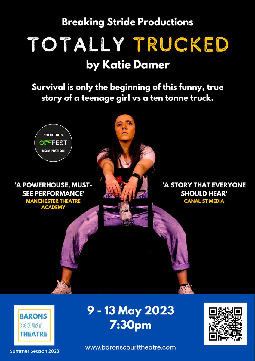 "A story that everyone should hear"

Coming to <a href="/BaronsCourt_W14/">Barons Court Theatre</a> 9th-13th May, don't miss out on your chance to see this fantastic piece of new writing by @katiedamer16!

app.lineupnow.com/event/totally-…

Dont leave it too late London!

#londontheatre #newwriting #comedy #onewomanshow