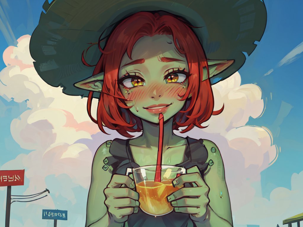SlipperyGem's tweet photo. #summer is nearly here, here's some #golbin #girls enjoying what is definitely #lemonade .
#stablediffusion #stablediffusionwaifu #anime #animegirl #aiwaifus #animegirls #aigirls #AIArtwork #AIart #AIイラスト https://t.co/FphRcl4DHC