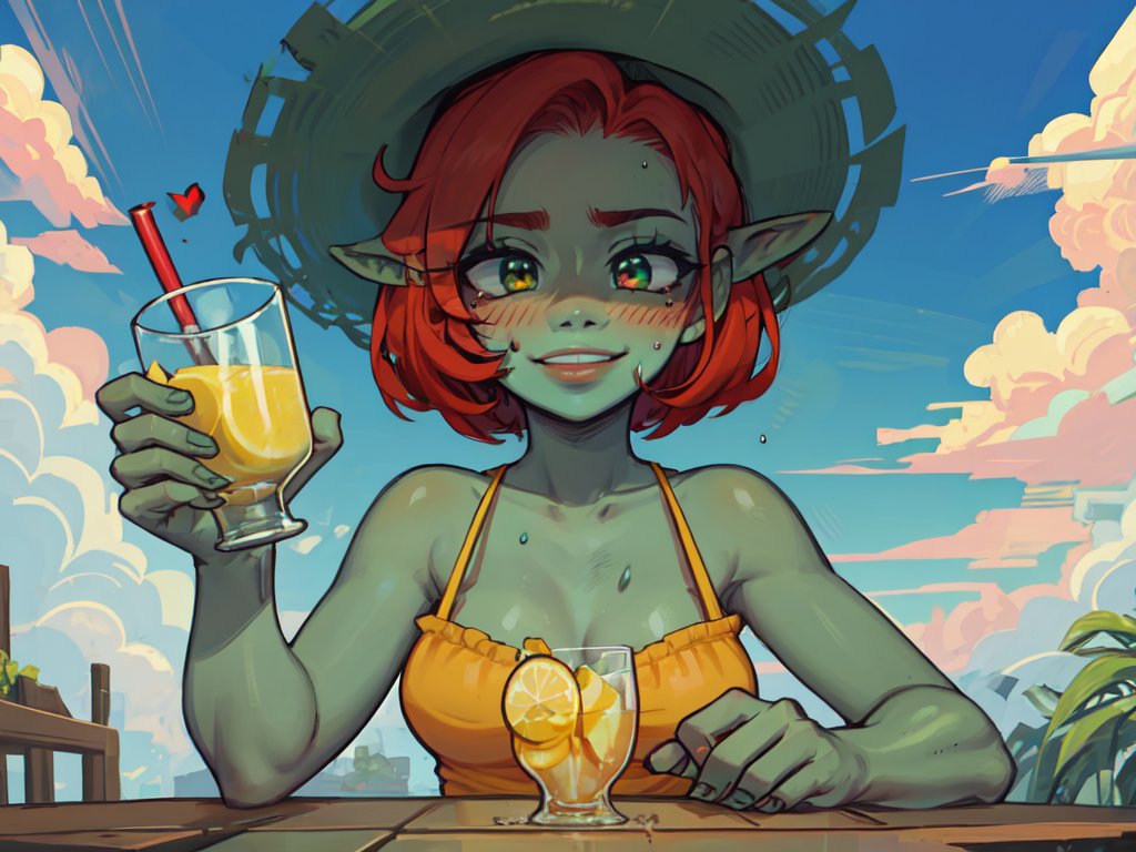 SlipperyGem's tweet photo. #summer is nearly here, here's some #golbin #girls enjoying what is definitely #lemonade .
#stablediffusion #stablediffusionwaifu #anime #animegirl #aiwaifus #animegirls #aigirls #AIArtwork #AIart #AIイラスト https://t.co/FphRcl4DHC