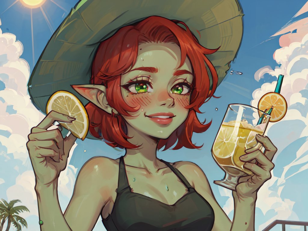 SlipperyGem's tweet photo. #summer is nearly here, here's some #golbin #girls enjoying what is definitely #lemonade .
#stablediffusion #stablediffusionwaifu #anime #animegirl #aiwaifus #animegirls #aigirls #AIArtwork #AIart #AIイラスト https://t.co/FphRcl4DHC