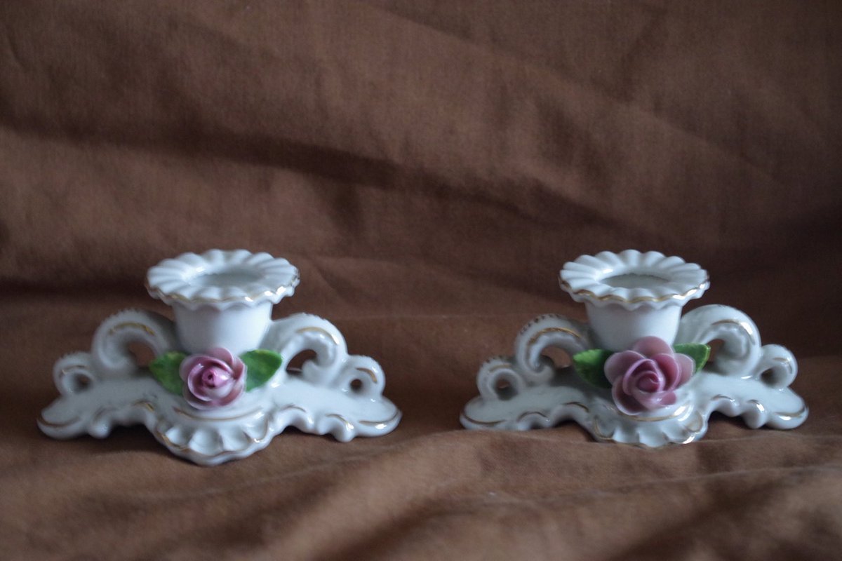 ourtimewarp's tweet photo. Excited to share this item from my #etsy shop: Vintage Dresden Candlestick Holders #white #red #dresden #ceramiccandlestick #redrosecandlestick #ourtimewarp #vintagecandlesticks #etsyseller #etsyvintage #etsystop https://t.co/IZR2UoHENW https://t.co/YjkAlJZa7V