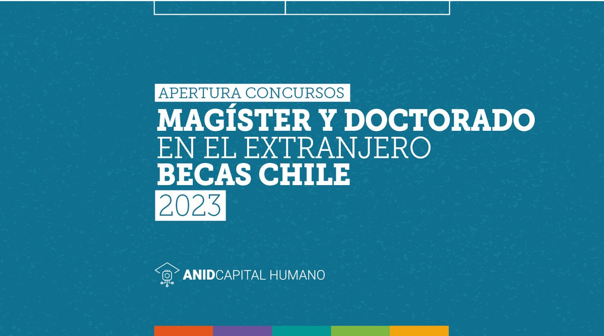 📢 Ya abrimos las convocatorias de #BecasChile para estudios de Magíster y Doctorado en el Extranjero. Ambos concursos contemplan áreas prioritarias en #InteligenciaArtificial y #Seguridad. Además, y por primera vez, una adjudicación paritaria.

#ANIDConcursos