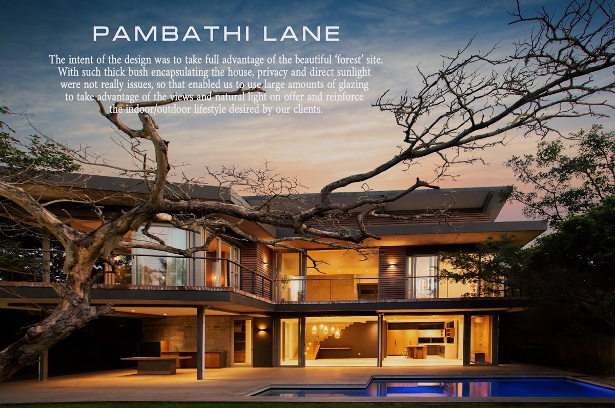 MetropoleArch's tweet photo. Pambathi Lane House, Simbithi Eco Estate

#architecture #architecturaldesign #residentialproject #residentialarchitecture #Arc_Only #homedesign #homeinspiration #bespokearchitecture #dreamhome #archdaily #architectsofinstagram #archigram #archilovers https://t.co/uzc5gSFZJ6