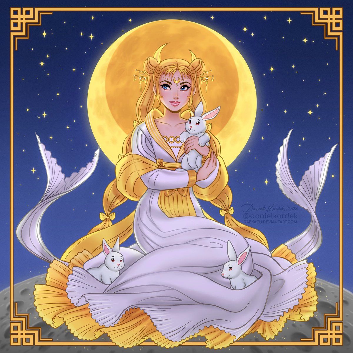 Illustration inspired by Year of the Rabbit and Princess Serenity from Sailor Moon.
#SailorMoon #sailorsenshi #prettyguardiansailormoon #sailormoon90s #sailormoonfanart #anime #manga #bunnytsukino #bunny #serena #serenity #lunarnewyear #chinesenewyear #yearoftherabbit #fairytale